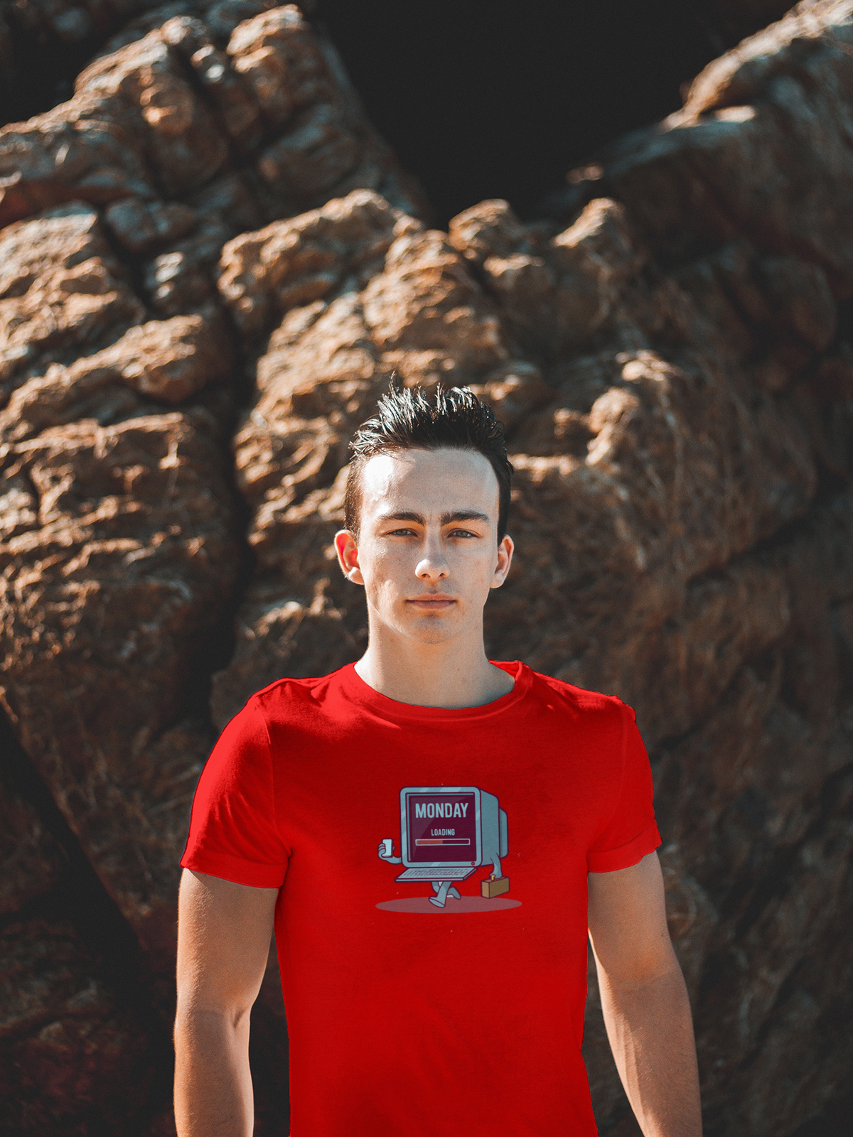 Premium Casual Tshirt Red with Premium DTF detailed Print